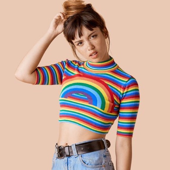 UNIF Tops - UNIF OTR Over The Rainbow Crop Top